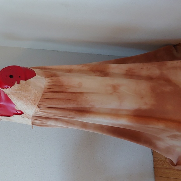 ZARA Maxi Sleveless Dress in Tan and Peach Hues, Size Medium, NWT - Picture 4 of 17